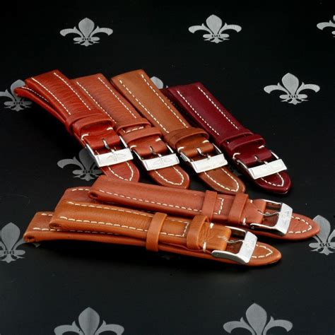 breitling watches brown leather strap|Breitling genuine leather strap.